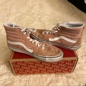 pinkish suede vans